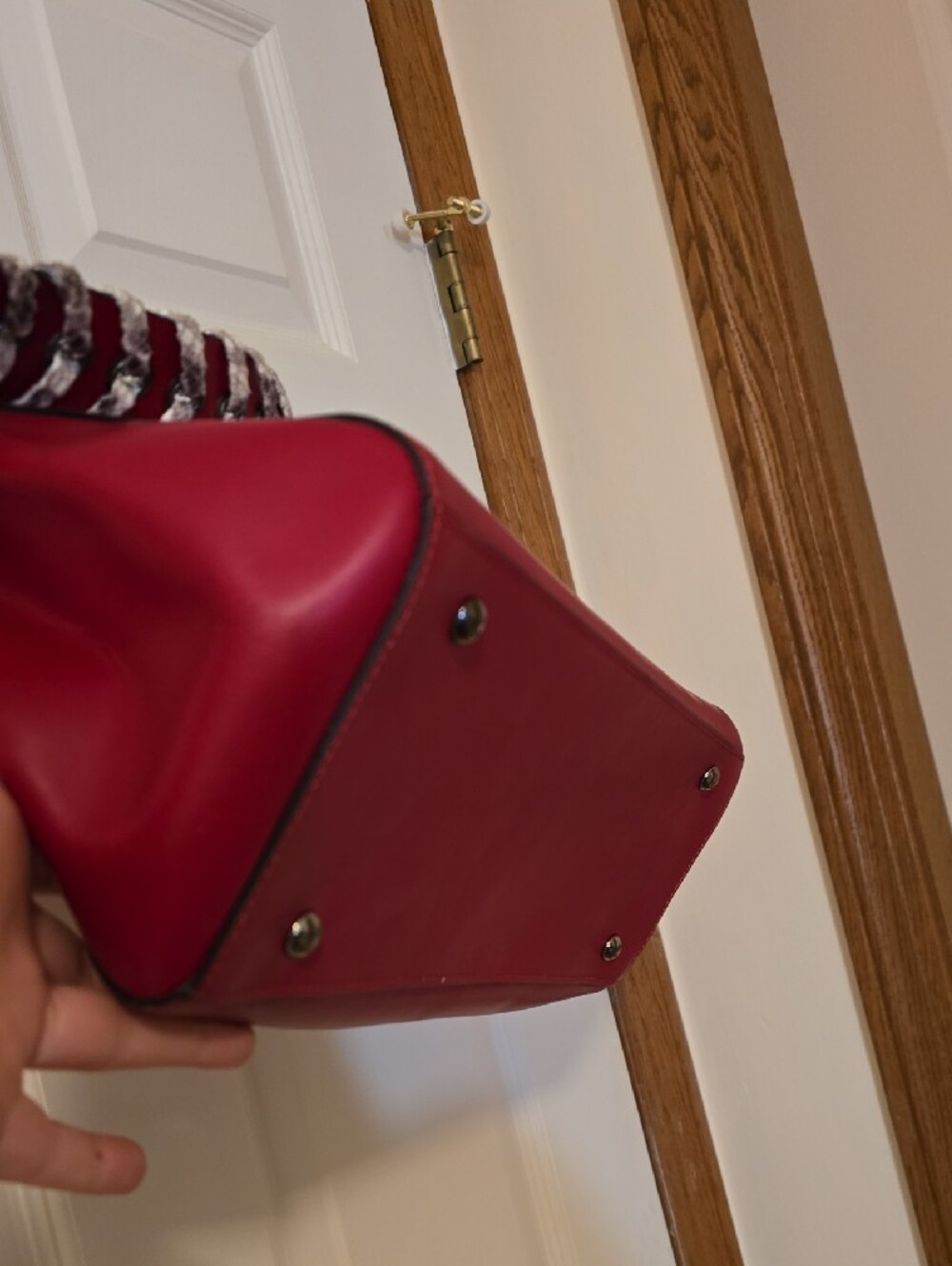 Vittoria Napoli Martine Bag – Cherry Red Leather (Excellent/Like-New Condition) - Picture 5 of 12